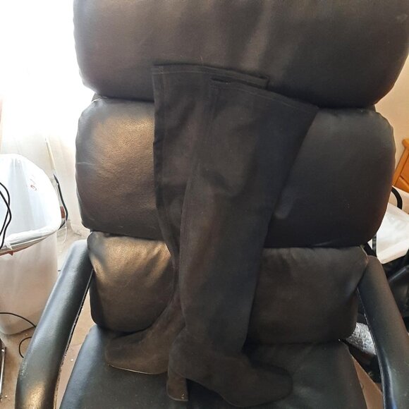 NEW ! Sam Edelman Cosette Suede Over Knee High Black Boot Size 6.5 - Picture 2 of 7